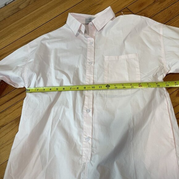 Parke Pink Cotton Long Sleeve Button Front Polo Romper Size Small - Picture 6 of 7